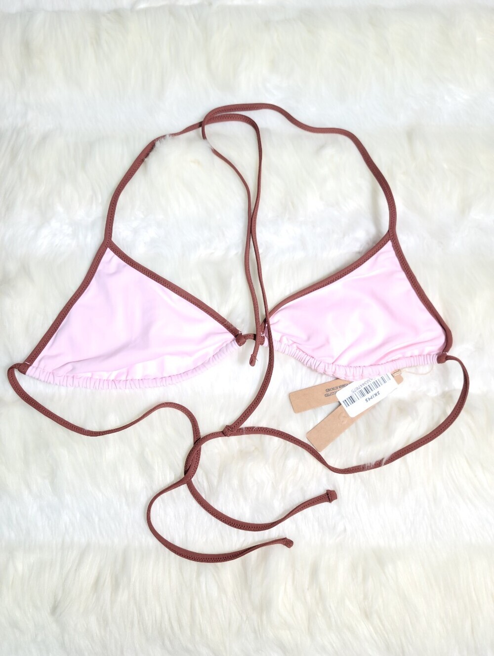 SKIMS Signature Swim Triangle Top Cherry Blossom Contrast Small NEW